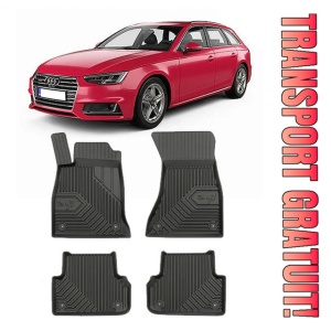 Audi A4 B9 Din 11.2015 - Prezent, Combi , Set Covorase Auto Tip Tavita Premium 3D, din cauciuc