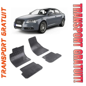 Audi A6 C6, Sedan, fabricat din 03.2006 - 2011, set covorase auto dedicate, din cauciuc 100% Premium