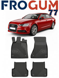Audi A6 C7 Din 03.2011 - 05.2018, Sedan , Set Covorase Auto Tip Tavita Premium 3D, din cauciuc accesorii pentru autoturismul tau - masina v168440