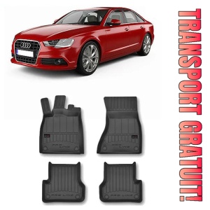 Audi A6 C7, Sedan, Din 03.2011 - 05.2018 , Set Covorase Auto Tip Tavita Premium 3D, din cauciuc