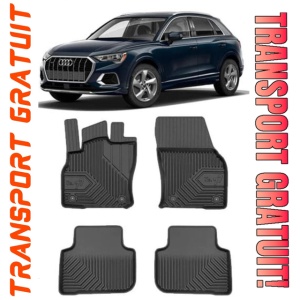 Audi Q3 II Din 08.2018 - Prezent, Suv , Set Covorase Auto Tip Tavita Premium 3D, din cauciuc