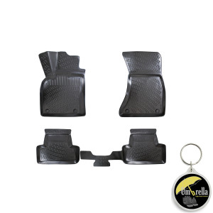 Audi Q5 (8A) II 2017- Set 4 covorase auto din cauciuc tip tavita premium line 3D accesorii pentru autoturismul tau - masina v243007