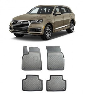 Audi Q7 4M, Suv, Din 06.2015 - Prezent , Set Covorase Auto Tip Tavita Premium 3D, din cauciuc accesorii pentru autoturismul tau - masina v174788