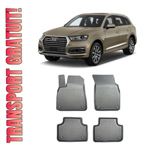 Audi Q7 4M, Suv, Din 06.2015 - Prezent , Set Covorase Auto Tip Tavita Premium 3D, din cauciuc