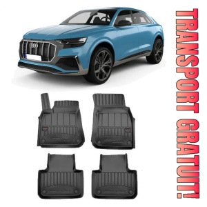 Audi Q8 4M, Suv, Din 07.2018 - Prezent , Set Covorase Auto Tip Tavita Premium 3D, din cauciuc