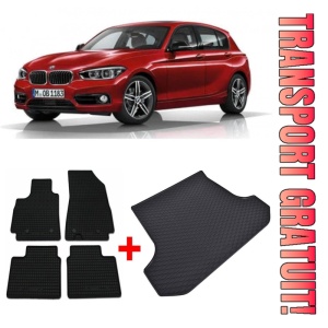 BMW F20 Set Covorase + tavita portbagaj auto BMW Seria 1 F20 fabricatie 10.2011 - 06.2019, caroserie hatchback