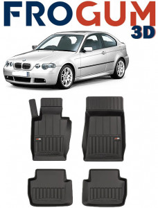 Bmw Seria 3 E46 Din 1998 - 08.2005, Hatchback, X-DrIVe , Set Covorase Auto Tip Tavita Premium 3D, din cauciuc accesorii pentru autoturismul tau - masina v161979