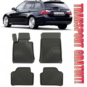 Bmw Seria 3 E91 Din 09.2005 - 11.2012, Combi , Set Covorase Auto Tip Tavita Premium 3D, din cauciuc