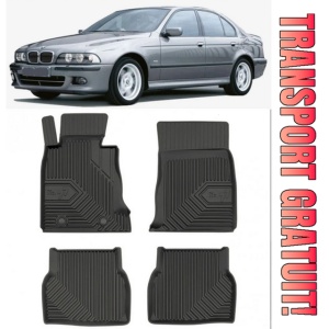 Bmw Seria 5 E39 Din 1996 - 06.2003, Sedan , Set Covorase Auto Tip Tavita Premium 3D, din cauciuc