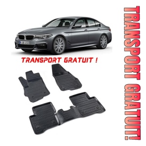 Bmw Seria 5 VII G30 / G31 / G38 2017-2023 Set 4 covorase auto din cauciuc tip tavita premium line 3D - Transport Gratuit!