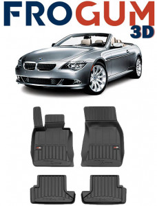 Bmw Seria 6 E64, Cabrio, Din 2003 - 2010 , Set Covorase Auto Tip Tavita Premium 3D, din cauciuc accesorii pentru autoturismul tau - masina v171293