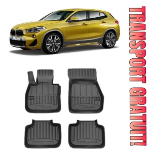 Bmw X2 F39, Suv, Din 03.2018 - Prezent , Set Covorase Auto Tip Tavita Premium 3D, din cauciuc
