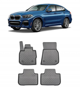 Bmw X4 G02, Suv, Din 04.2018 - Prezent , Set Covorase Auto Tip Tavita Premium 3D, din cauciuc accesorii pentru autoturismul tau - masina v173015