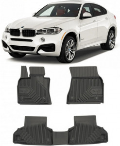 Bmw X6 F16 Din 11.2014 - 10.2019, Suv , Set Covorase Auto Tip Tavita Premium 3D, din cauciuc accesorii pentru autoturismul tau - masina v168790