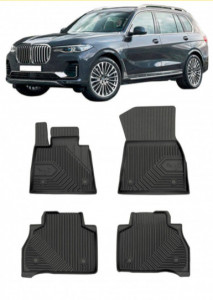 Bmw X7 G07 Din 03.2019 - Prezent, Suv , Set Covorase Auto Tip Tavita Premium 3D, din cauciuc accesorii pentru autoturismul tau - masina v161758