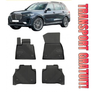 Bmw X7 G07 Din 03.2019 - Prezent, Suv , Set Covorase Auto Tip Tavita Premium 3D, din cauciuc