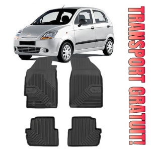 Chevrolet Spark M200 Din 05.2005 - 01.2010, Hatchback , Set Covorase Auto Tip Tavita Premium 3D, din cauciuc - Img 1