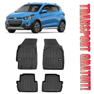 Chevrolet Spark M200 Din 05.2005 - 01.2010, Hatchback , Set Covorase Auto Tip Tavita Premium 3D, din cauciuc