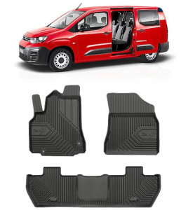 Citroen Berlingo II Din 2008 - 08.2018, Van , Set Covorase Auto Tip Tavita Premium 3D, din cauciuc accesorii pentru autoturismul tau - masina v165630