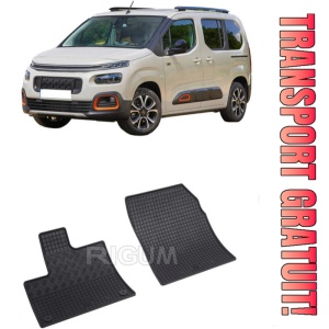 Citroen Berlingo III, Van, fabricat din 06.2018 - Prezent, 2 Locuri, set covorase auto dedicate, din cauciuc 100% Premium