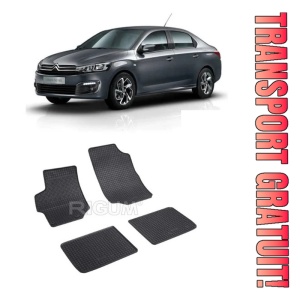 Citroen C-Elysee, Sedan, fabricat din 02.2013 - Prezent, set covorase auto dedicate, din cauciuc 100% Premium