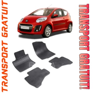 Citroen C1 I, Hatchback, fabricat din 2005 - 06.2014, set covorase auto dedicate, din cauciuc 100% Premium