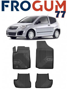Citroen C2 Din 2003 - 10.2009, Hatchback , Set Covorase Auto Tip Tavita Premium 3D, din cauciuc accesorii pentru autoturismul tau - masina v167918