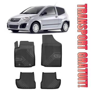 Citroen C2 Din 2003 - 10.2009, Hatchback , Set Covorase Auto Tip Tavita Premium 3D, din cauciuc