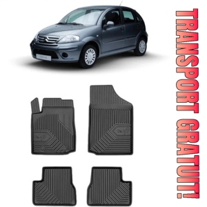 Citroen C3 I Din 2002 - 2009, Hatchback , Set Covorase Auto Tip Tavita Premium 3D, din cauciuc