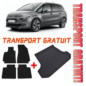 Citroen C4 Grand Picasso II Van din 09.2013 - Prezent *2, Set Covorase + tavita portbagaj auto