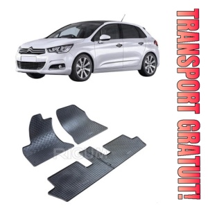 Citroen C4 Picasso I, Van, fabricat din 10.2006 - 08.2013, 5 Locuri, set covorase auto dedicate, din cauciuc 100% Premium