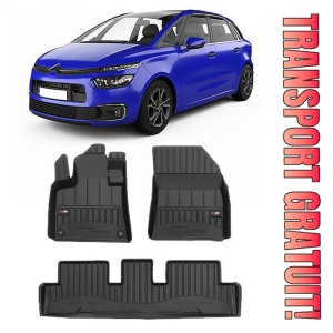 Citroen C4 Picasso II, Van, Din 07.2013 - 11.2020 , Set Covorase Auto Tip Tavita Premium 3D, din cauciuc