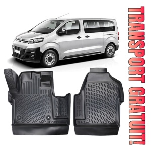 Citroen Jumpy 2019-Prezent Set 2 covorase auto din cauciuc tip tavita premium line 3D