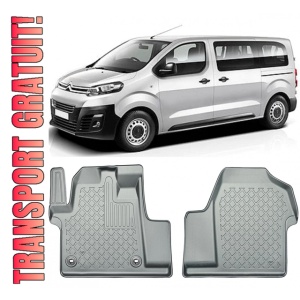 Citroen Jumpy III Din 01.2016 - Prezent, Van , Set Covorase Auto Tip Tavita Premium 3D, din cauciuc - Img 1