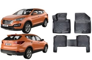 Covorase auto Hyundai Santa Fe III 2012-2017 Set presuri tavita - Img 2