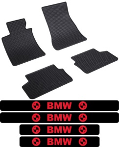 Covorase BMW Seria 5 G30, Sedan, din 02.2017 - prezent si set 4 stickere protectie praguri BMW accesorii pentru autoturismul tau - masina v3583