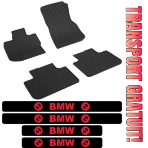 Covorase BMW X3 G01, SUV, din 11.2017 - prezent si set 4 stickere protectie praguri BMW