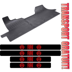 Covorase Fiat Ducato III, Van, din 2006 - prezent, 3 locuri si set 4 stickere protectie praguri Fiat