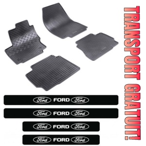 Covorase Ford Mondeo IV, Sedan, din 09.2007 - 12.2014 si set 4 stickere protectie praguri Ford