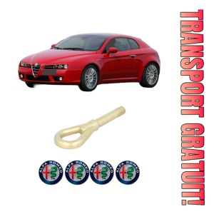 Cui carlig remorcare, tractare auto ALFA ROMEO BRERA (939_) din 2006-2011, Otel, Cri-Flo, 4 Stickere cu ALFA ROMEO