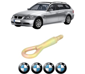 Cui carlig remorcare, tractare auto BMW Seria 3 Touring (E91) din 2004-2012, Otel, Cri-Flo, 4 Stickere cu BMW - Img 2