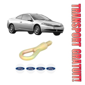 Cui carlig remorcare, tractare auto FORD COUGAR (EC_) din 1998-2001, Otel, Cri-Flo, 4 Stickere cu FORD