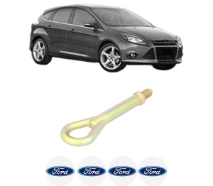 Cui carlig remorcare, tractare auto FORD FOCUS III din 2010-2020, Otel, Cri-Flo, 4 Stickere cu FORD - Img 2