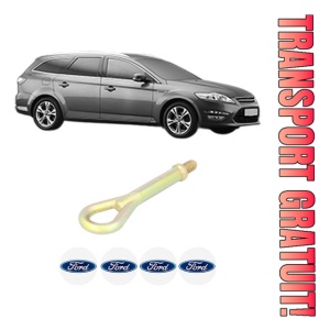 Cui carlig remorcare, tractare auto FORD MONDEO IV Van din 2013-2014, Otel, Cri-Flo, 4 Stickere cu FORD