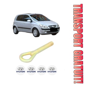 Cui carlig remorcare, tractare auto HYUNDAI GETZ (TB) din 2002-2010, Otel, Cri-Flo, 4 Stickere cu HYUNDAI