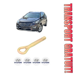 Cui carlig remorcare, tractare auto HYUNDAI SANTA FÉ III (DM, DMA) din 2015-2018, Otel, Cri-Flo, 4 Stickere cu HYUNDAI