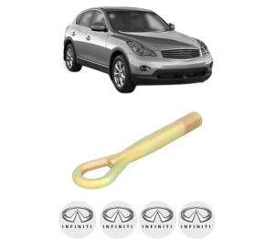 Cui carlig remorcare, tractare auto INFINITI EX din 2008-2010, Otel, Cri-Flo, 4 Stickere cu INFINITI - Img 2