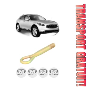 Cui carlig remorcare, tractare auto INFINITI FX din 2003-2008, Otel, Cri-Flo, 4 Stickere cu INFINITI
