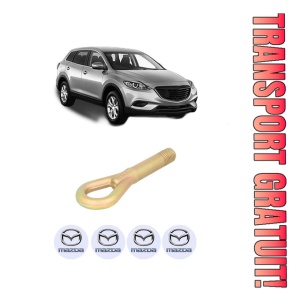 Cui carlig remorcare, tractare auto MAZDA CX-9 (TB) din 2006-2007, Otel, Cri-Flo, 4 Stickere cu MAZDA