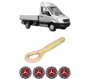 Cui carlig remorcare, tractare auto MERCEDES-BENZ SPRINTER 5-t Platform/Chassis (B906) din 2006-2018, Otel, Cri-Flo, 4 Stickere cu MERCEDES-BENZ - Img 2